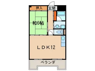 インタ-シティ黒川【6階】の間取り