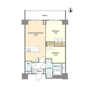 神奈川県横浜市神奈川区神之木台【マンション】の間取り