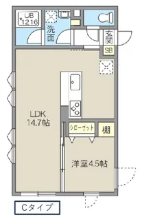 レピュア池袋本町レジデンス【3階】の間取り