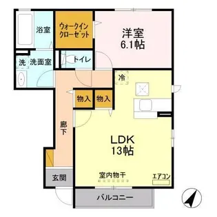 ボヌール A【1階】の間取り