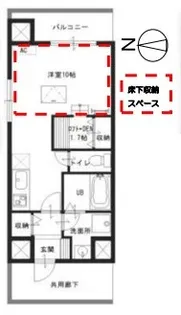ルネス新富町スクエア【4階】の間取り
