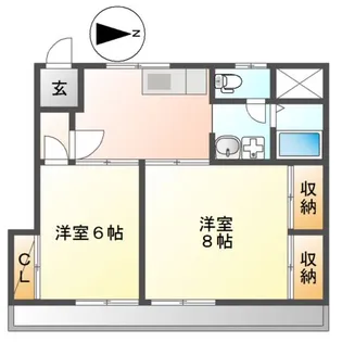 エステート山崎【2階】の間取り