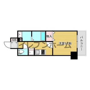 ルクレ難波【11階】の間取り