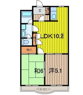 クレストール武蔵浦和【3階】の間取り