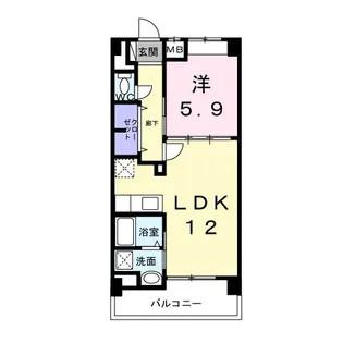 リュミエール宮里【4階】の間取り