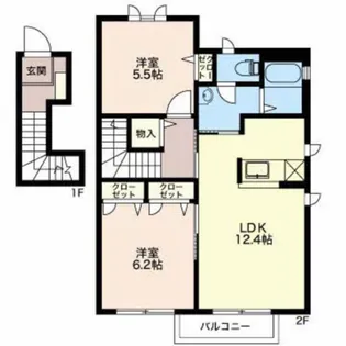ソフィア ナカツチ【2階】の間取り