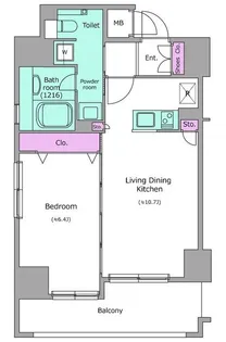 レジディア秋葉原【2階】の間取り
