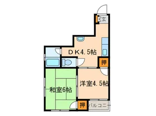ハイツオカダ【5階】の間取り