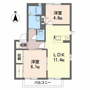 バリュージュ桜堤 A【2階】の間取り