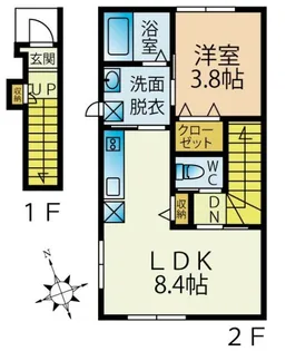 セルフィーユ川原【2階】の間取り