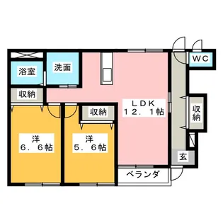 カサフェンテ【1階】の間取り