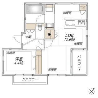 ララ・テラス 巣鴨【4階】の間取り