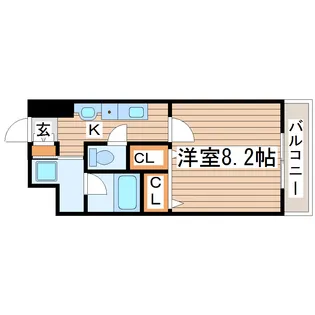 アイーラ渡辺【5階】の間取り