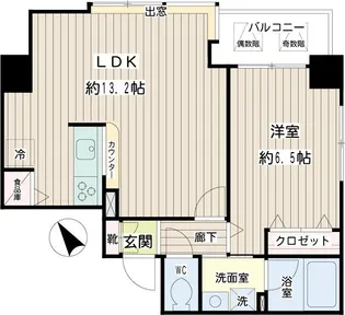アーバン・スクエア鶴見中央【10階】の間取り