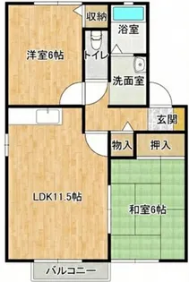 グランドールA【2階】の間取り