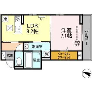 リュトモス西旭【1階】の間取り