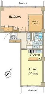 月島リバーハウスA棟【2階】の間取り
