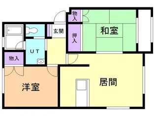 ライフインメイトピアB【1階】の間取り