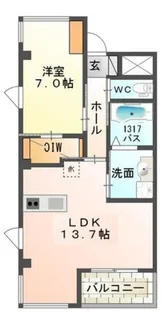 ユニヴァリィ中百舌鳥【5階】の間取り