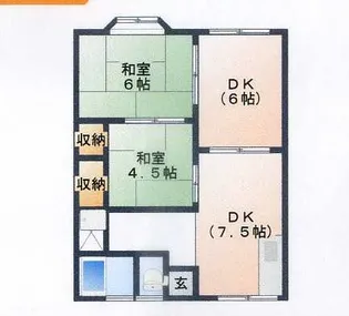 ファミーユ中川【1階】の間取り