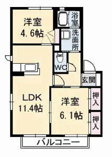 フィグタウン2【1階】の間取り