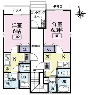 (仮称)グランシャレー小岩【1階】の間取り