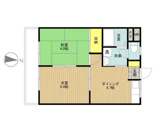 メゾンロッシュ【2階】の間取り