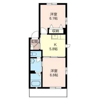 フォルトゥーナC(境東新井)【1階】の間取り