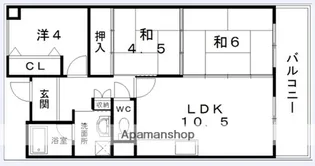 プリムローズ岸和田【2階】の間取り