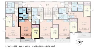 クレッセント台原【1階】の間取り