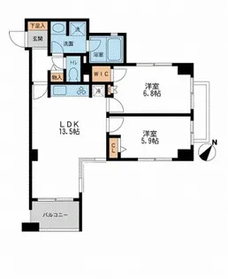 CASSIA横濱ガーデン山【3階】の間取り