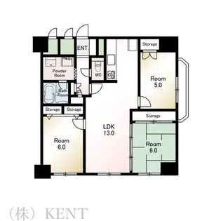 朝日プラザ円山公園【9階】の間取り