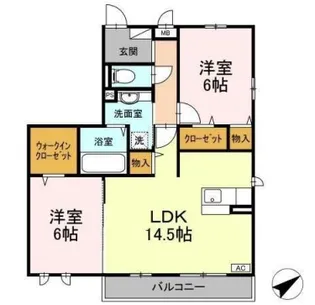 ブリリアンス【1階】の間取り