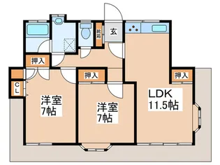 メゾン大誠【1階】の間取り