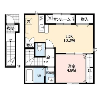 Rooms大島【2階】の間取り