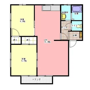 フェアリィハウス【1階】の間取り