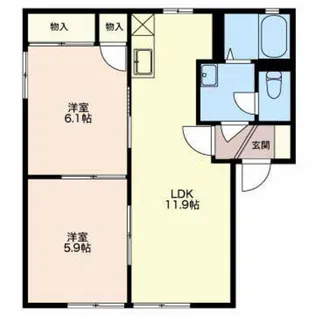 ルーラルグリーン C【1階】の間取り