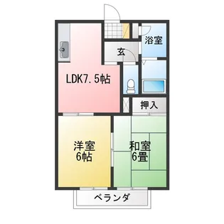 プレジオ宝町【2階】の間取り