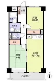 光明池サニーハイツ【1階】の間取り