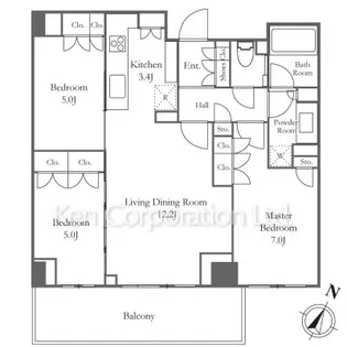パークコート代々木初台【4階】の間取り