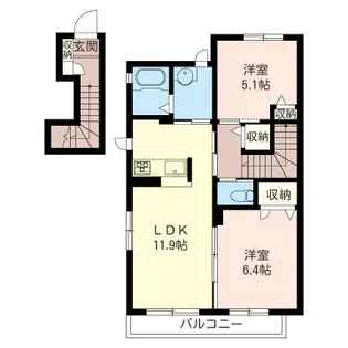 SHM ソラーレB【2階】の間取り