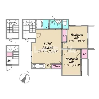 グロウ大森東【3階】の間取り