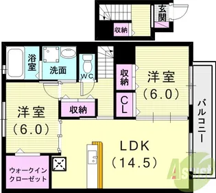 フローラルコート【2階】の間取り