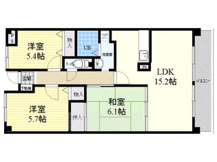 パロス沢良宜【3階】の間取り