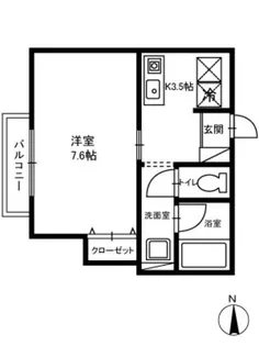 パセオ小杉【2階】の間取り