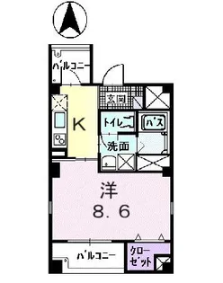 ステュディオ入江【2階】の間取り