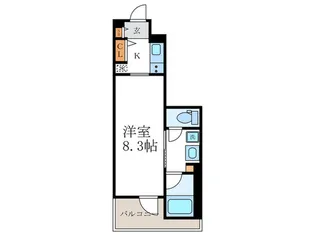 アクアプレイス京都北白川【3階】の間取り