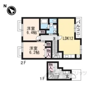 サニーコートA【2階】の間取り
