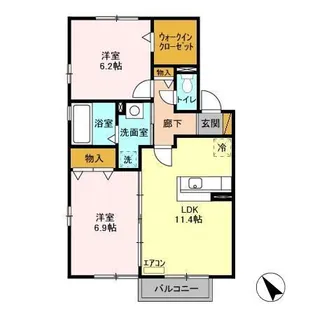 バニュルス I・II・III【2階】の間取り