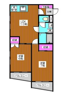 シュロス北町【2階】の間取り